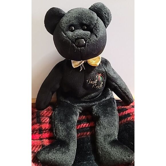 Black Beanie Bear TY Beanie Baby "The End" Bear 1999 retired - Picture 8 of 13